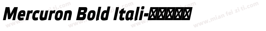 Mercuron Bold Itali字体转换